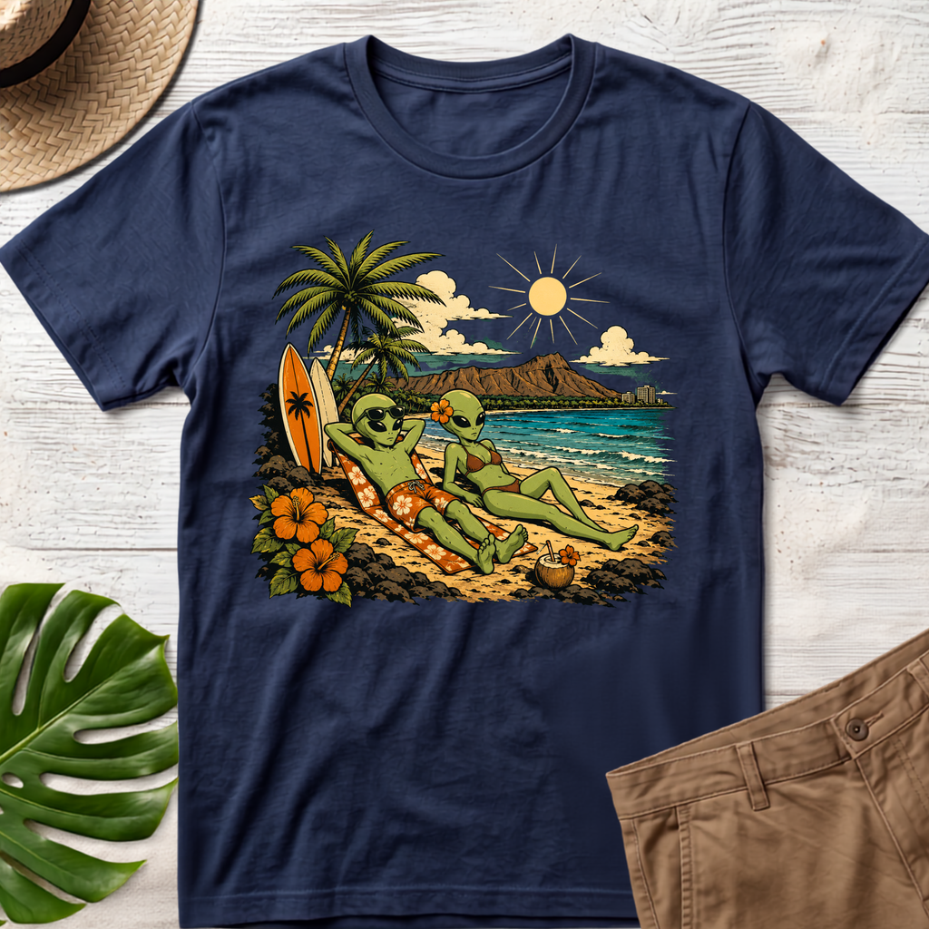 Alien Surfers Hawaiian T‑Shirt