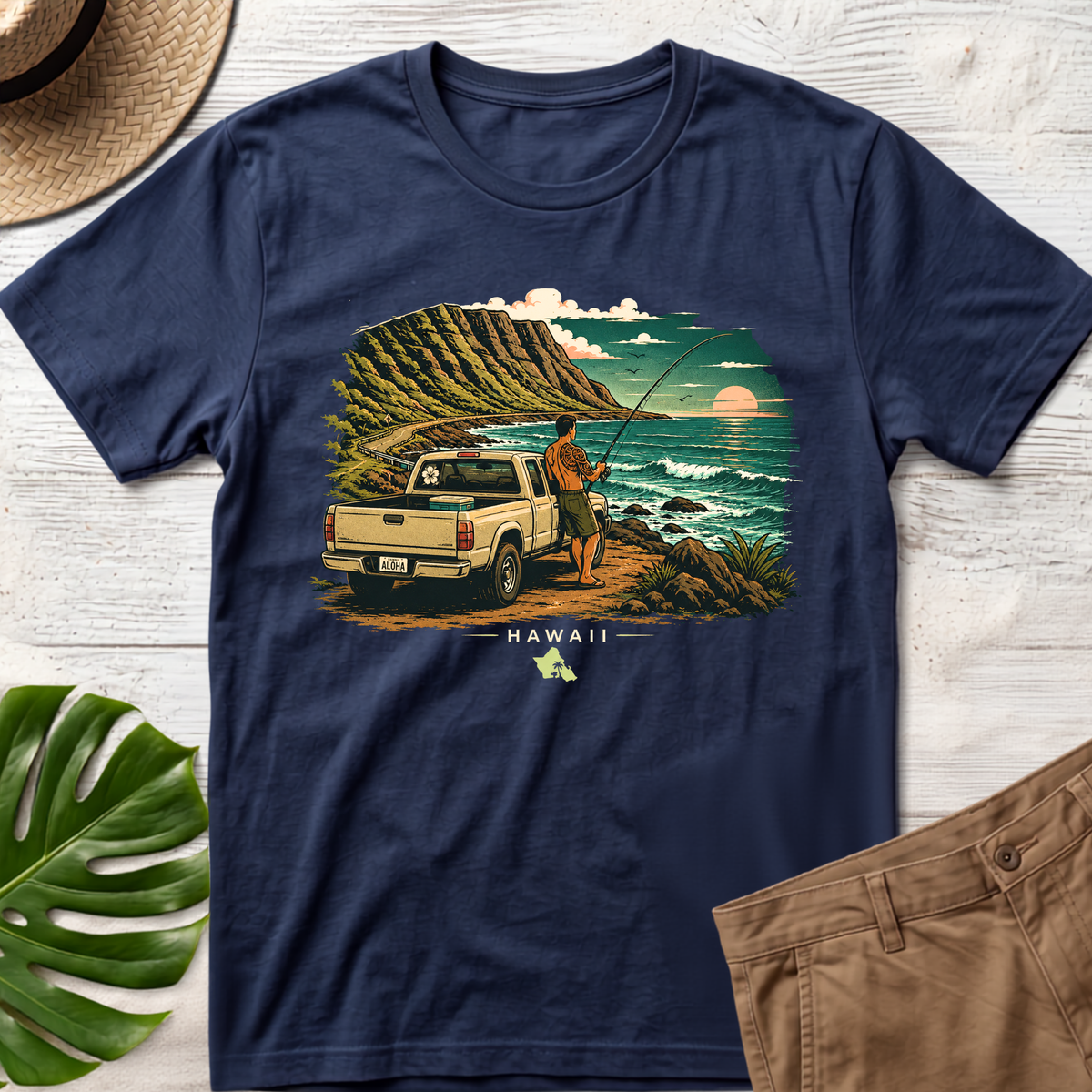 Pickup Truck Fishing T-Shirt