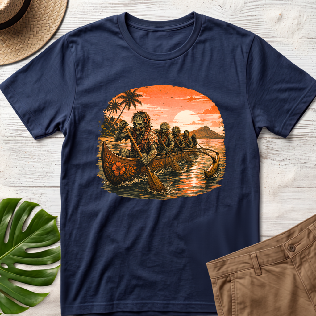 Zombie Canoe Halloween T-Shirt
