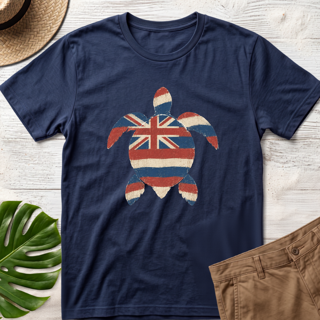 Hawaiian Sea Turtle Flag T-Shirt