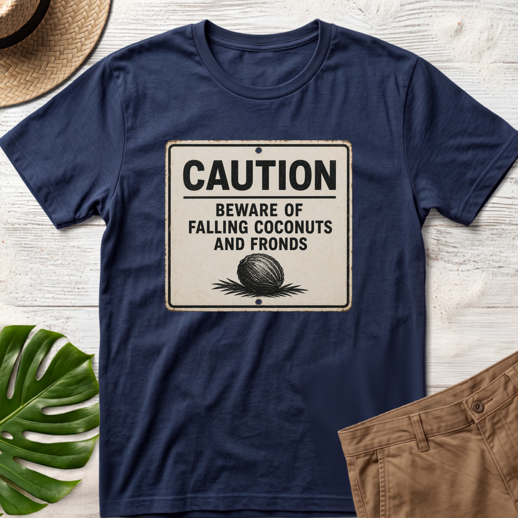 Caution: Beware of Falling Coconuts and Fronds T-Shirt