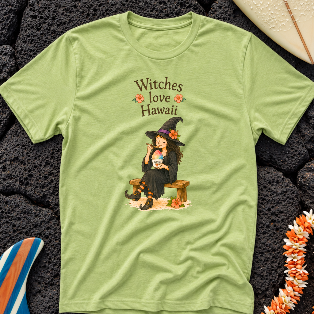 Witches Love Hawaii T‑Shirt — Tropical Witch Graphic Tee