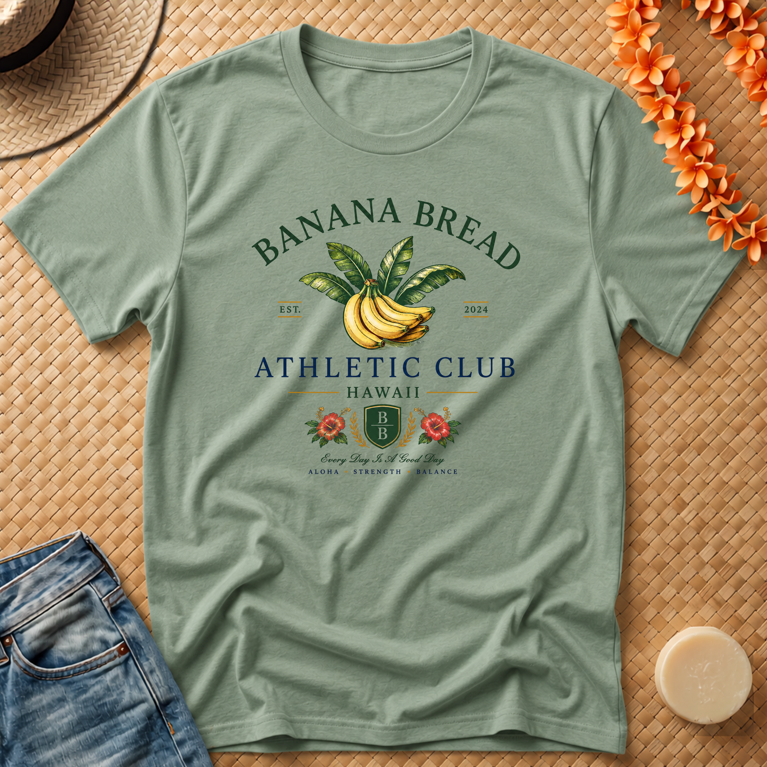 Banana Bread Athletic Club (Color) Hawaiian T-Shirt
