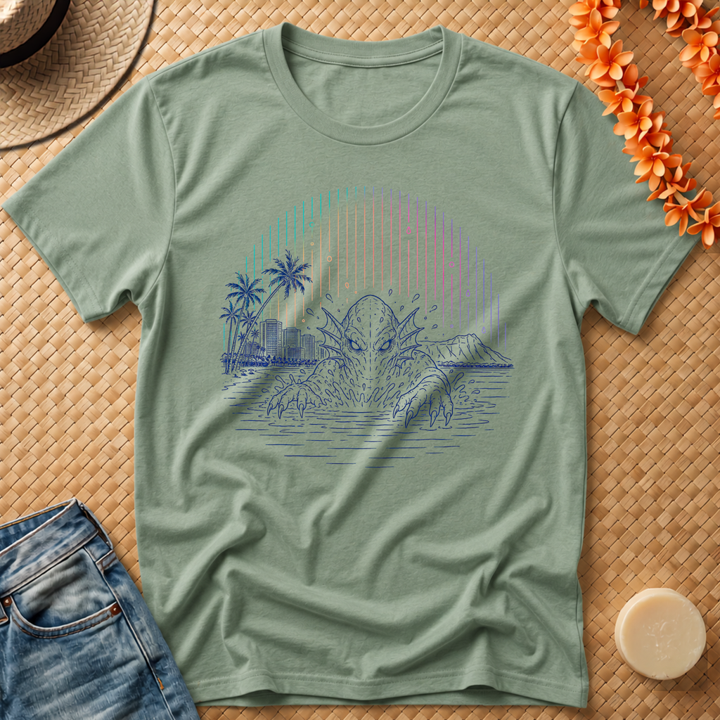Hawaiian Beach Monster Sunset T-Shirt
