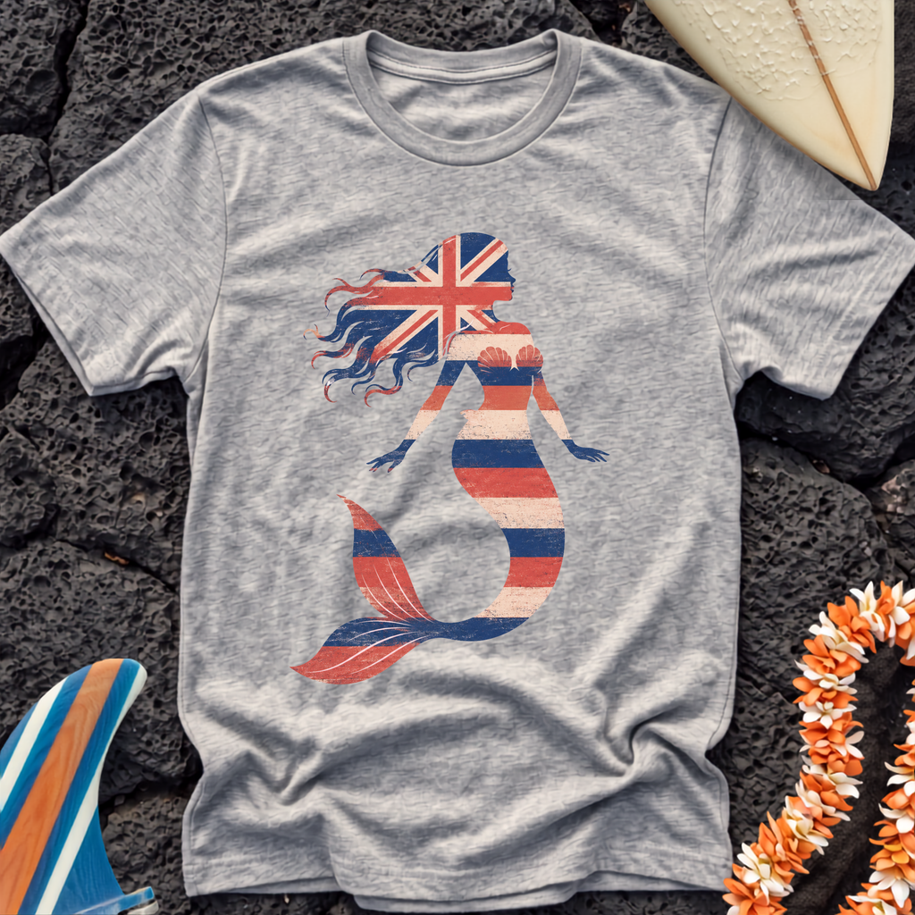 Hawaiian Flag Mermaid T-Shirt