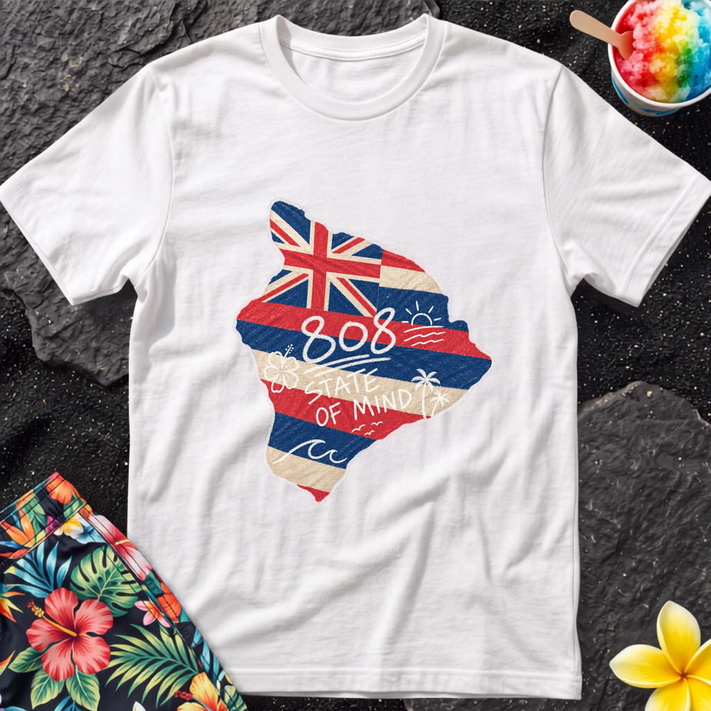 808 Hawaii Flag T-Shirt