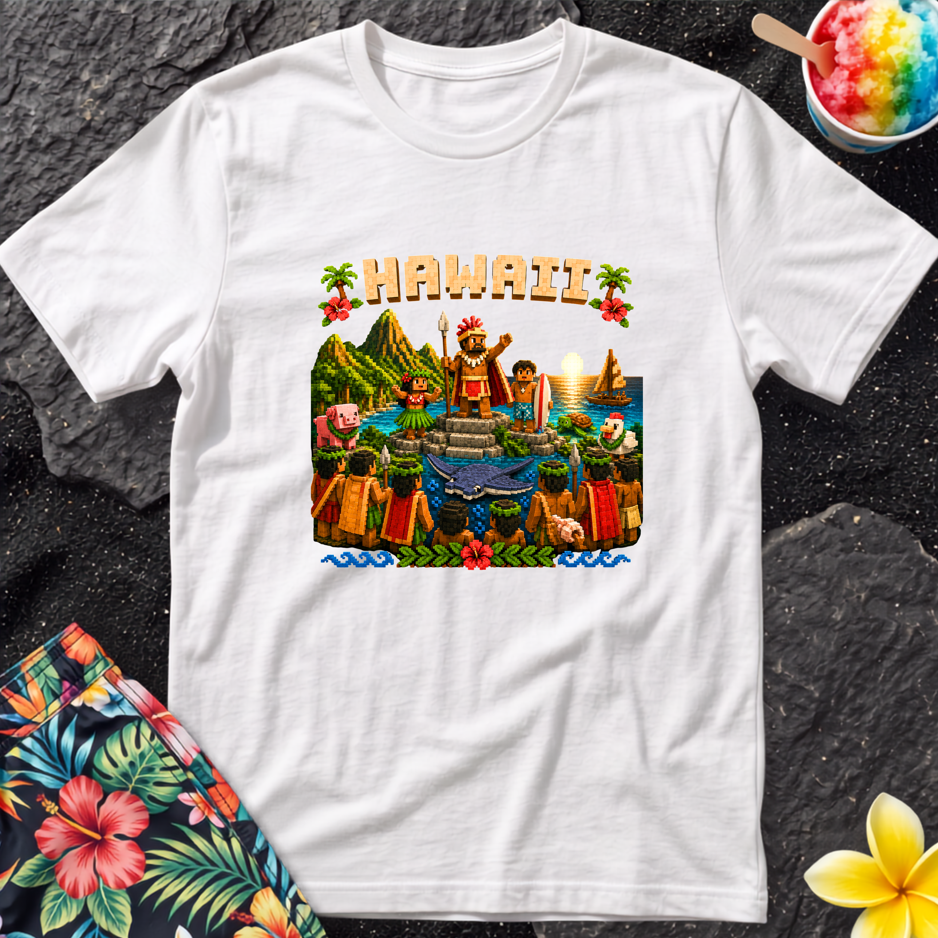 8-bit Hawaii T-Shirt