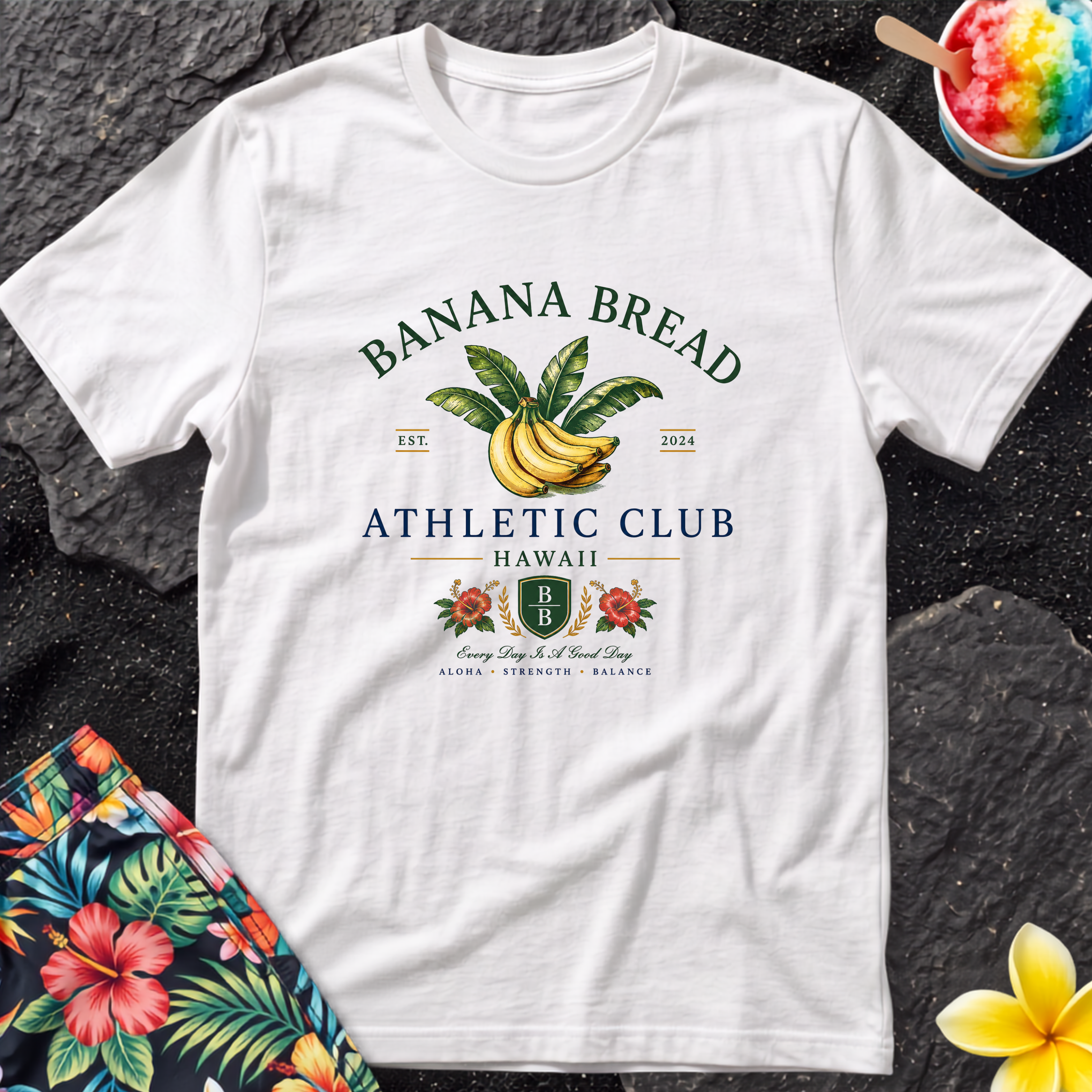 Banana Bread Athletic Club (Color) Hawaiian T-Shirt