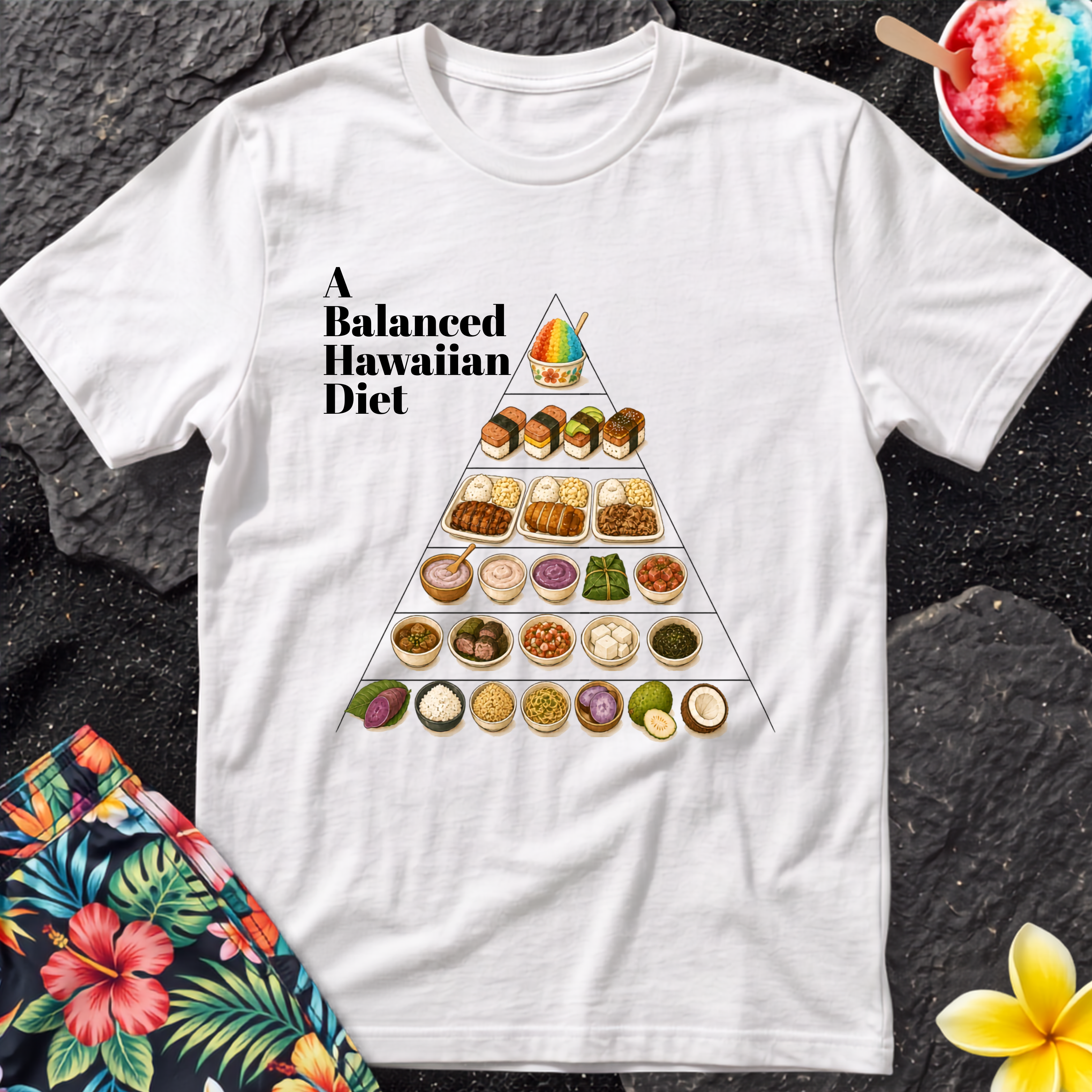A Balanced Hawaiian Diet Hawaiian T-Shirt
